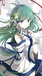 Sanae Kochiya Touhou Project Anime Girl Wallpaper for Mobile