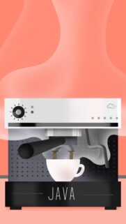Minimalist Espresso Machine Java Coffee Wallpaper for Mobile