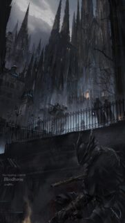 Dark Gothic Bloodborne The Healing Church Hunter Wallpaper