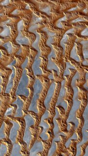 Stunning Aerial View of Golden Desert Sand Dunes and Salt Flats High Quality Wallpaper