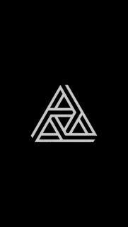 Minimalist Geometric Triangle Logo Wallpaper for Mobile Devices