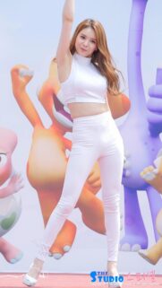 Beautiful Kpop Idol in White Outfit Performing Live Wallpaper