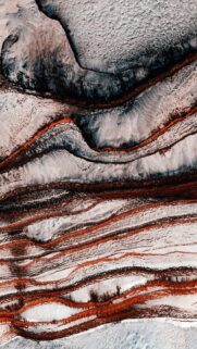 Abstract Macro Geological Rock Texture Wallpaper with Copper and Grey Mineral Strata