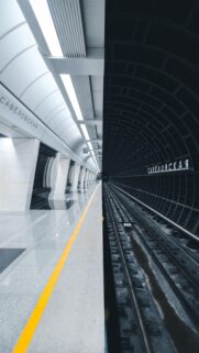 Minimalist Savelovskaya Metro Station Subway Tunnel Wallpaper