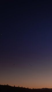 Minimalist Twilight Sky with Distant Mountains Mobile Wallpaper