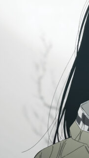 Minimalist Anime Girl Profile Silhouette Aesthetic Phone Wallpaper