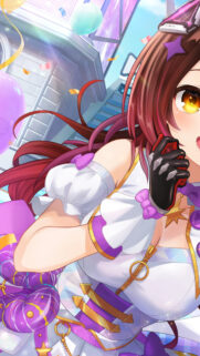 Cute Anime Idol Girl Celebration Mobile Wallpaper in High Definition