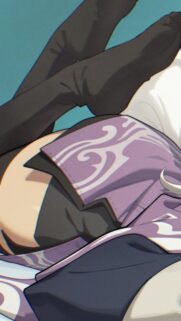 Aesthetic Anime Girl Closeup Art in Purple and Black Attire High Quality Mobile Wallpaper