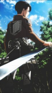 Levi Ackerman Attack on Titan HD Mobile Wallpaper with Survey Corps Uniform