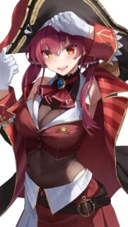 Houshou Marine Anime Girl Pirate Wallpaper in High Resolution