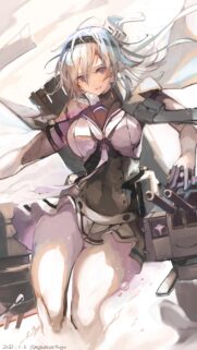 Beautiful Anime Girl Shipgirl Character Art Mobile Wallpaper