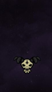 Minimalist Pixel Art Demon Skull Wallpaper for Mobile Devices