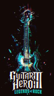 Electric Guitar Hero Legends of Rock Glitch Art Wallpaper for Mobile
