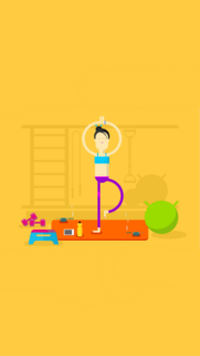 Minimalist Yoga Practice Flat Design Wallpaper for Mobile Phone