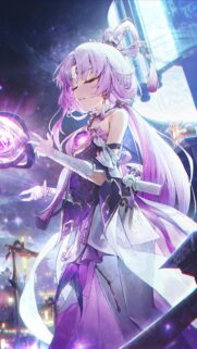 Stunning Anime Girl with Magical Glowing Orb Wallpaper for Mobile