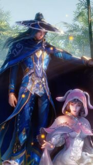 Elegant Fantasy Couple in Traditional Chinese Attire Wallpaper 4K