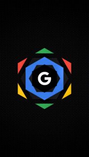 Minimalist Google Logo Hexagon Abstract Wallpaper for Mobile Screens