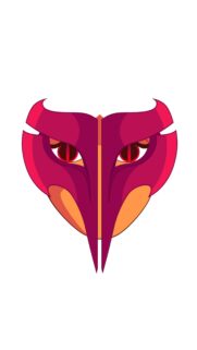 Minimalist Red Mask Abstract Art Mobile Wallpaper