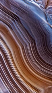 Abstract Agate Stone Texture with Earthy Brown and Blue Layers Mobile Wallpaper