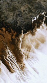 Abstract Earth Aerial View Monochrome Flow Wallpaper for Mobile
