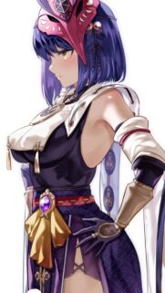 Stunning Kujou Sara Genshin Impact Anime Character Mobile Wallpaper HD