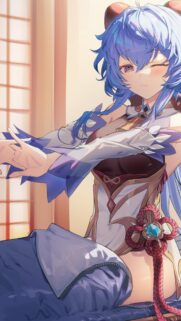 Ganyu Genshin Impact Anime Girl Winking Mobile Wallpaper