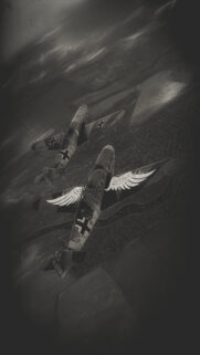 Vintage Messerschmitt Bf 109 Fighter Planes Aerial View Wallpaper