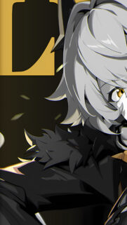 Anime Girl with Silver Hair and Golden Eyes Aesthetic Mobile Wallpaper