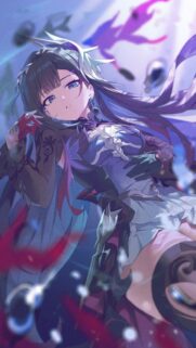 Stunning Anime Girl in Fantasy Armor High Quality Mobile Wallpaper