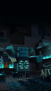 Minecraft Warden Deep Dark Ancient City Mobile Wallpaper 4K