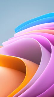 Vibrant 3D Abstract Wave Flow Minimalist Mobile Wallpaper