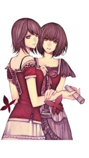 Stunning Anime Twin Sisters Illustration High Resolution Mobile Wallpaper