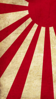 Vintage Japanese Rising Sun Flag Texture Mobile Wallpaper