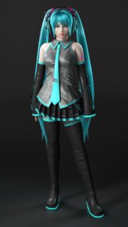 Stunning Hatsune Miku 3D Cyberpunk Style Wallpaper for Mobile Screens