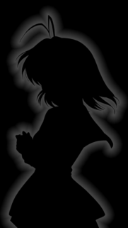 Minimalist Anime Girl Silhouette Aesthetic Phone Wallpaper for Mobile