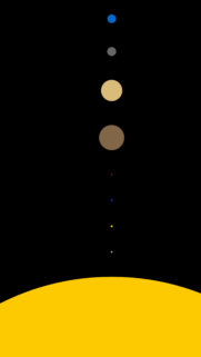 Minimalist Solar System Planet Alignment Mobile Wallpaper HD