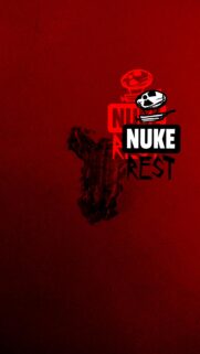 Nuke Rest Red Aesthetic Grunge Graphic Mobile Wallpaper