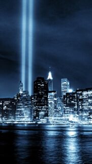 Tribute in Light New York City Skyline Wallpaper HD for Mobile