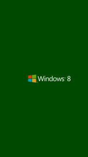 Minimalist Windows 8 Logo on Deep Green Background Mobile Wallpaper