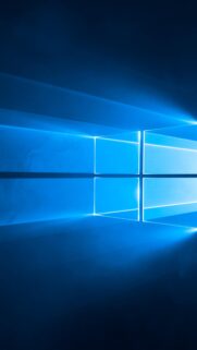 Minimalist Windows 10 Blue Light Glass Effect Mobile Wallpaper HD
