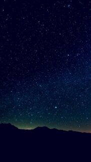 Stunning Night Sky with Silhouetted Mountains Mobile Wallpaper