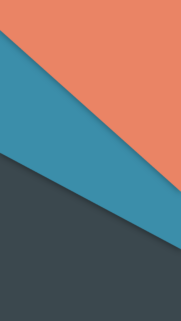 Minimalist Geometric Layers Mobile Wallpaper in Coral Blue and Dark Grey
