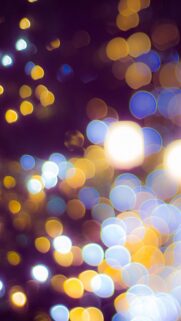 Abstract Bokeh Lights Mobile Wallpaper in Golden and Blue Tones