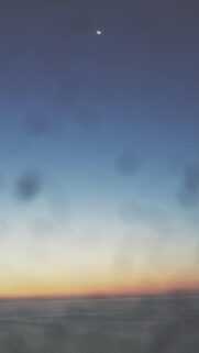 Minimalist Crescent Moon Sunset Ocean Horizon Mobile Wallpaper