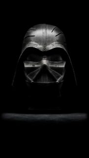 Minimalist Darth Vader Helmet Black Mobile Wallpaper High Quality