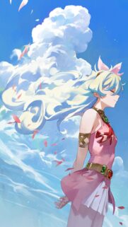Beautiful Anime Girl Under Summer Sky High Quality Mobile Wallpaper