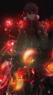 Fate Shirou Emiya Red Glowing Anime Mobile Wallpaper for Smartphone