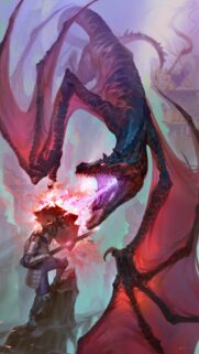 Epic Fantasy Knight vs Dragon Battle Mobile Wallpaper