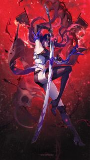 Raiden Shogun Acheron Honkai Star Rail Intense Red Battle Wallpaper