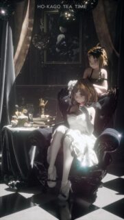 Elegant Anime Tea Time Gothic Aesthetic Wallpaper for Mobile